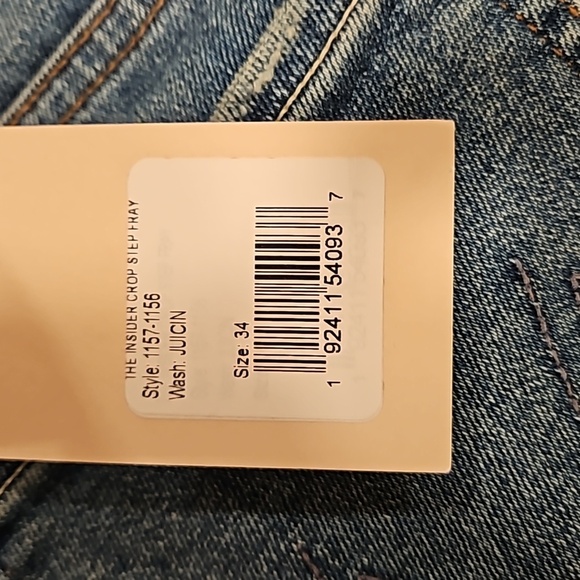 💕MOTHER💕 The Insider Crop Step Fray Jeans ~ Juicin' 34 NWT - Picture 15 of 16